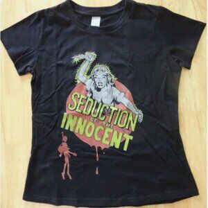 Seduction of the Innocent T shirt, Black, Woman's Medium NWOT